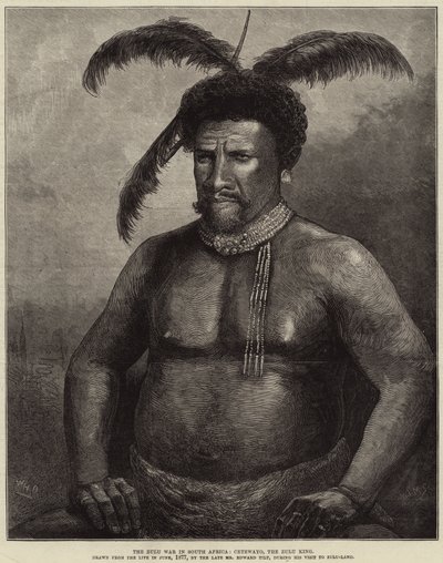 Wojna Zulusów w Afryce Południowej, Cetewayo, król Zulusów autorstwa William Heysham Overend