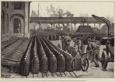 War Manufactures at Woolwich Arsenal, 700 lb Palliser Shells for the 38-Ton Guns autorstwa William Heysham Overend
