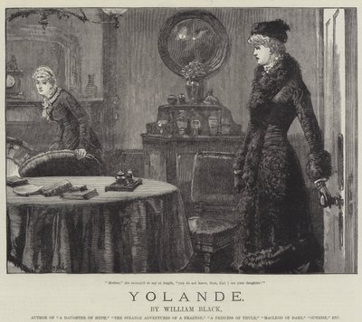 Yolande — William Black autorstwa William Heysham Overend