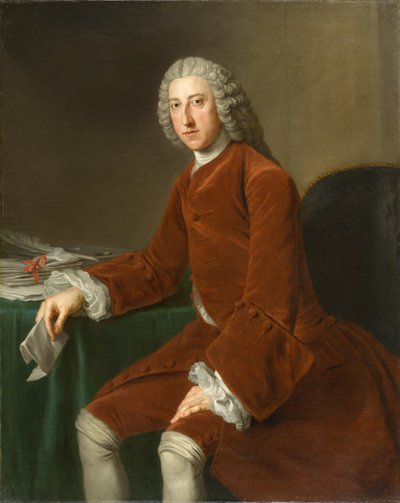 William Pitt, później pierwszy hrabia Chatham (1708-1778), ok. 1754 (olej na płótnie) autorstwa William Hoare