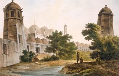 Widok Cuttera zbudowanej przez Jaffeira Cawna w Muxadavad, wyd. 1785-88. autorstwa William Hodges