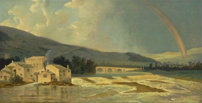 Ponte Otley no rio Wharfe polonês autorstwa William Hodges