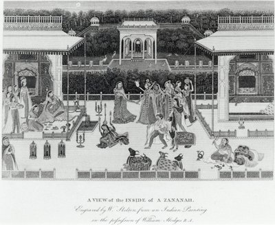 Widok wnętrza Zananah, rytowanego przez Williama Skeltona (1763-1848) autorstwa William Hodges