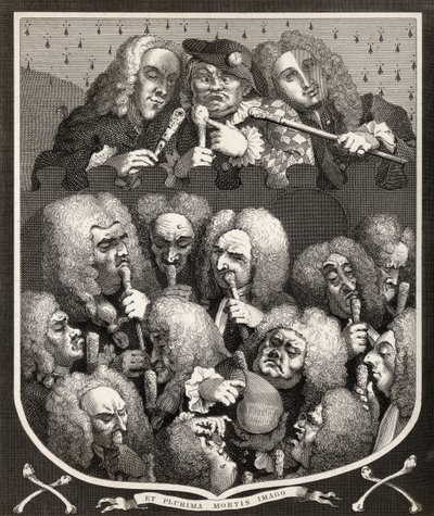 A Consultation of Physicians lub The Company of Undertakers, z „Prac Williama Hogartha”, opublikowanej w 1833 r. (lito) autorstwa William Hogarth