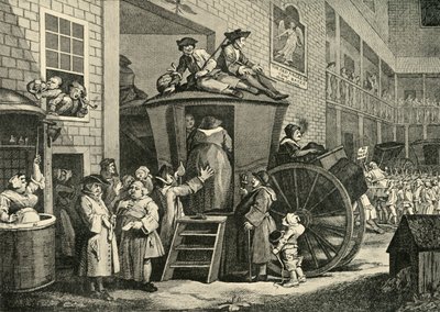 Podwórko Country Inn, 1747, 1925. autorstwa William Hogarth