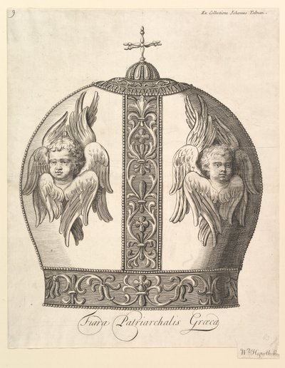 Grecka korona patriarchalna - Tiara Patriarchalis Graeca Aubry de La Mottrayes Travels..., 1723-24. autorstwa William Hogarth