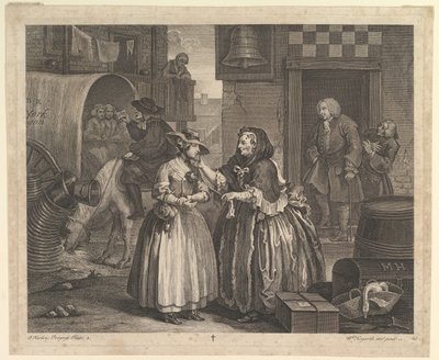 Postęp nierządnic, płyta 1, kwiecień 1732. autorstwa William Hogarth