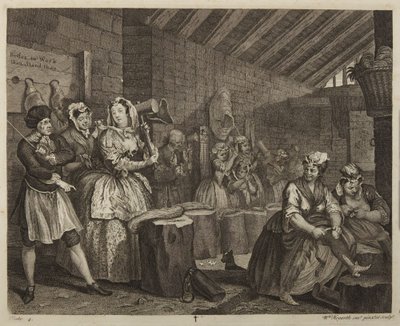 Kariera prostytutki, plansza 4 autorstwa William Hogarth