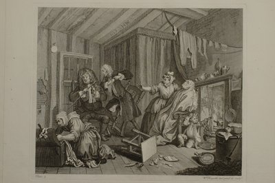 Kariera prostytutki: tablica 5 autorstwa William Hogarth