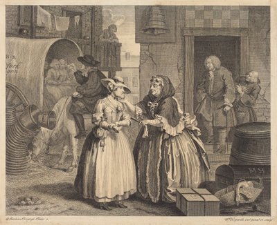 Kariera prostytutki: tablica 1 autorstwa William Hogarth