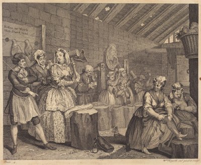 Kariera prostytutki: tablica 4 autorstwa William Hogarth