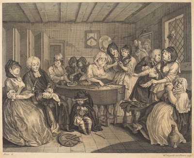 Postęp nierządnicy: pl.6 autorstwa William Hogarth
