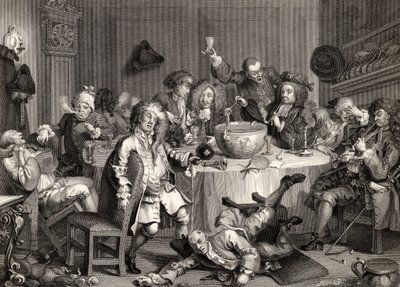 Współczesna rozmowa o północy z „Prac Williama Hogartha”, opublikowana w 1833 r. autorstwa William Hogarth