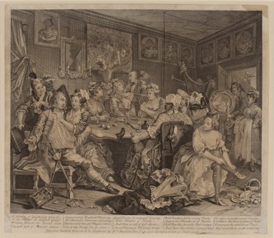Postęp prowizji, płyta 3, 2. stan autorstwa William Hogarth