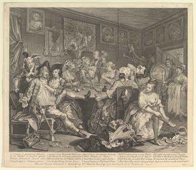 A Rakes Progress, płyta 3, 25 czerwca 1735. autorstwa William Hogarth
