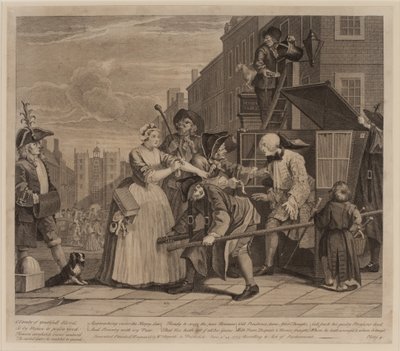 Postęp prowizji, płyta 4 autorstwa William Hogarth