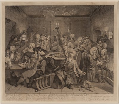 Postęp prowizji, płyta 6, 2. stan autorstwa William Hogarth