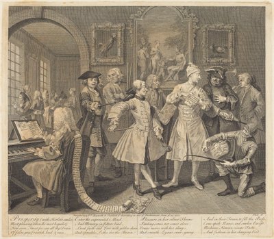 Kariera rozpustnika: tablica 2 autorstwa William Hogarth