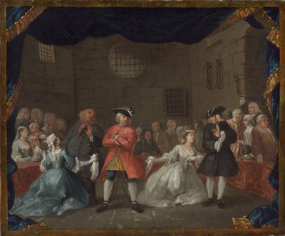 Scena z opery żebraka autorstwa William Hogarth