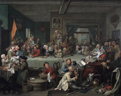 Rozrywka wyborcza, 1755 autorstwa William Hogarth