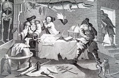 Okkulttinen skenenpoliisti autorstwa William Hogarth