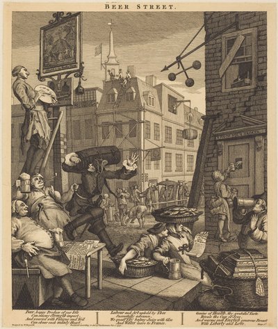Ulica Piwna autorstwa William Hogarth