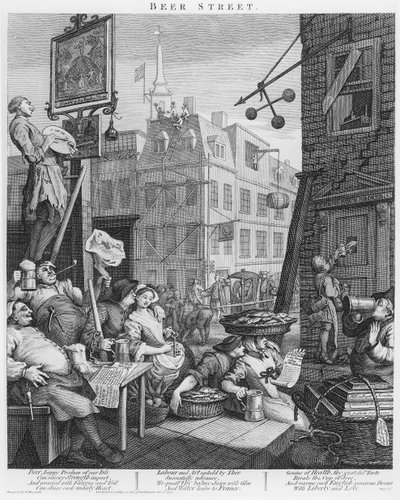 Ulica Piwa autorstwa William Hogarth