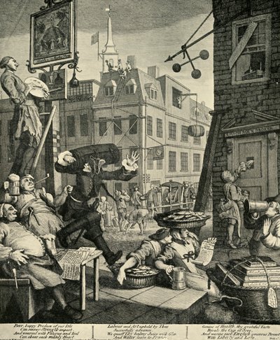 Ulica Piwna, 1751, 1925. autorstwa William Hogarth