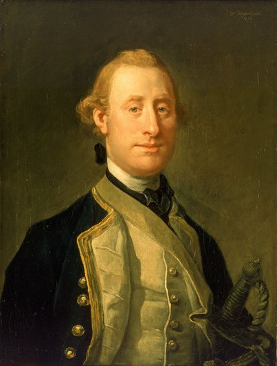 Kapitan Sir Alexander Schomberg (1720-1804) autorstwa William Hogarth