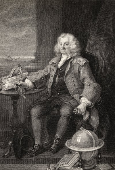 Kapitan Thomas Coram, grawerowane przez Benjamina Holla, z „Dzieła Hogartha”, wydane w 1833 r. autorstwa William Hogarth