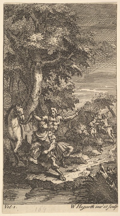 Cassandra, Frontyspis, tom. 1, 1725. autorstwa William Hogarth