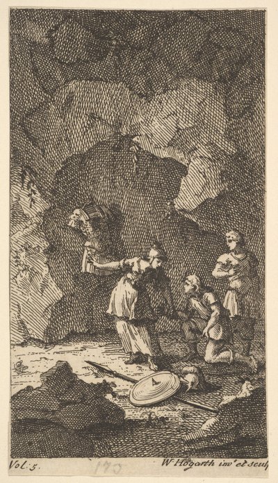 Cassandra, Frontyspis, tom. 5, 1725. autorstwa William Hogarth