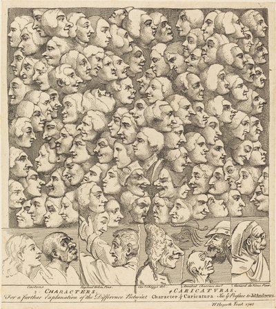 Postacie i karykatury autorstwa William Hogarth