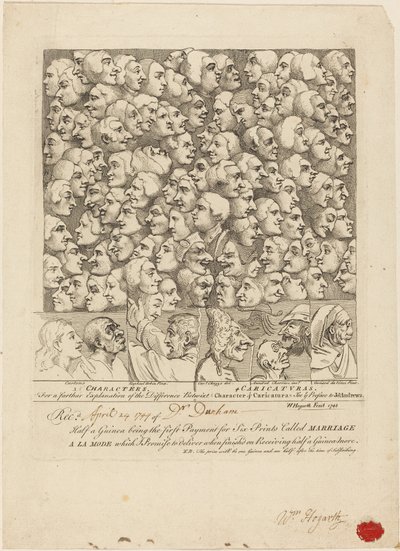 Postacie i karykatury autorstwa William Hogarth