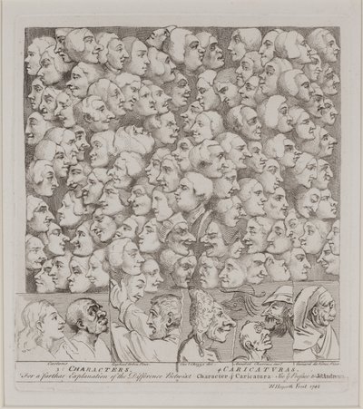 Postacie i karykatury autorstwa William Hogarth