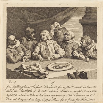 Kolumb rozbijający jajko autorstwa William Hogarth