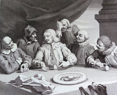 Kolumb rozbijając jajko autorstwa William Hogarth