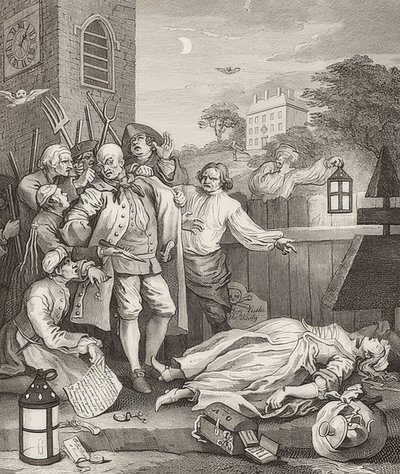 Okrucieństwo w doskonałości / Vollendete Grausamkeit. Od: Cztery etapy okrucieństwa. 1751 autorstwa William Hogarth