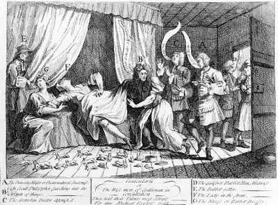 Cunicularii lub Mędrcy Godlimana w naradzie, 1726 autorstwa William Hogarth