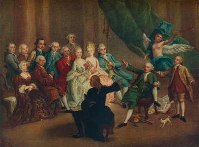 David Garrick w Zielonym Pokoju, XVIII wiek autorstwa William Hogarth