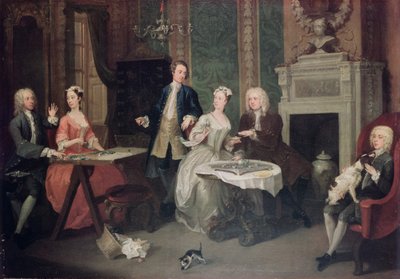 Przyjęcie rodzinne autorstwa William Hogarth