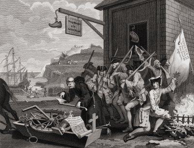 Francja, grawerowane przez C. Armstronga, z „Dzieła Hogartha”, wydane w 1833 r. autorstwa William Hogarth