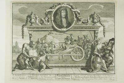 Frontispis, płyta pierwsza z Hudibras autorstwa William Hogarth