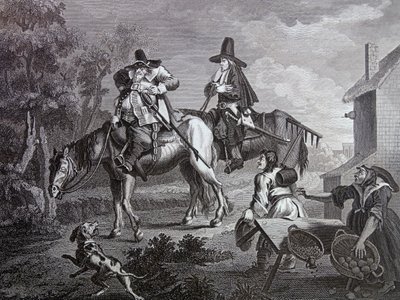 Fronton do „Hudibras” Samuela Butlera autorstwa William Hogarth