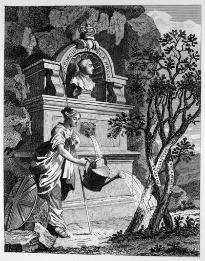 Frontyspis do katalogu artystów autorstwa William Hogarth