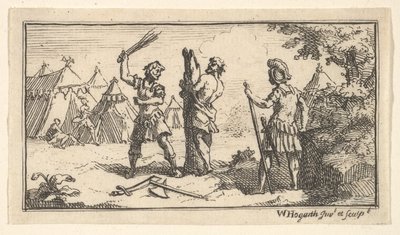 Fustigatio John Bóbr, Rzymskie kary wojskowe, 1725, po 1725. autorstwa William Hogarth