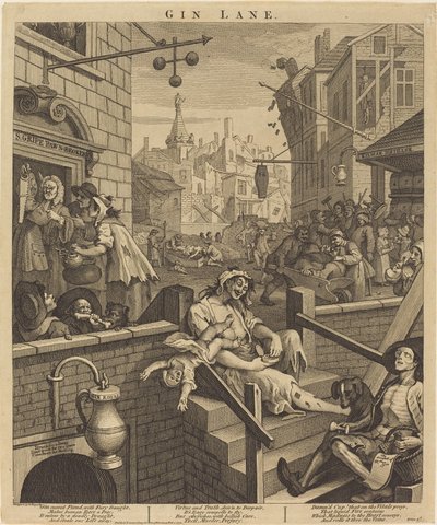Gin Lane autorstwa William Hogarth