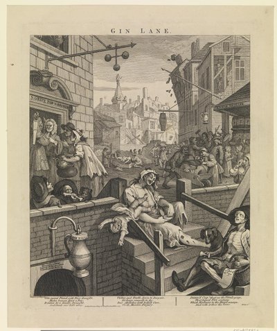 Gin Lane autorstwa William Hogarth