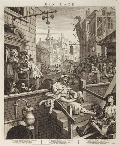 Gin Lane autorstwa William Hogarth