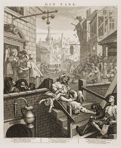Gin Lane autorstwa William Hogarth